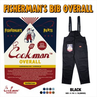 COOKMAN Fisherman's Bib Overall Black