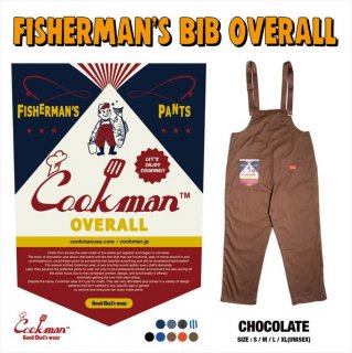 【COOKMAN】 Fisherman's Bib Overall 「Chocolate」
