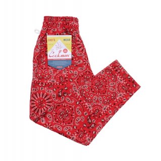 COOKMAN Chef Pants Paisley Red