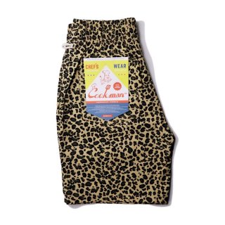 【COOKMAN】 Chef Pants Short Leopard