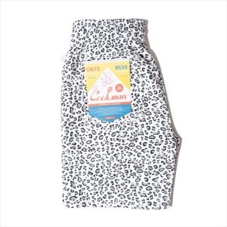 【COOKMAN】 Chef Pants Short Snow Leopard