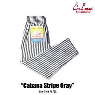 【COOKMAN】 Chef Pants Cabana Stripe Gray