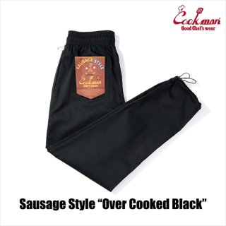 COOKMAN Chef Pants Sausage Style Over Cooked Black