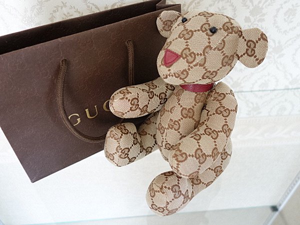 美品 【GUCCI】 GG柄 テディ・ベアー グッチ くま ぬいぐるみ - kiyorita