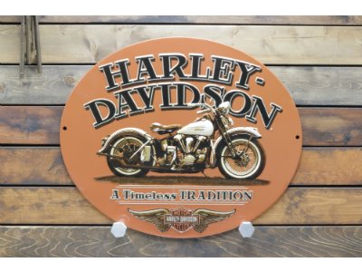HARLEY DAVIDSON Timeless Oval ブリキ看板 - GG STYLE MARKET -