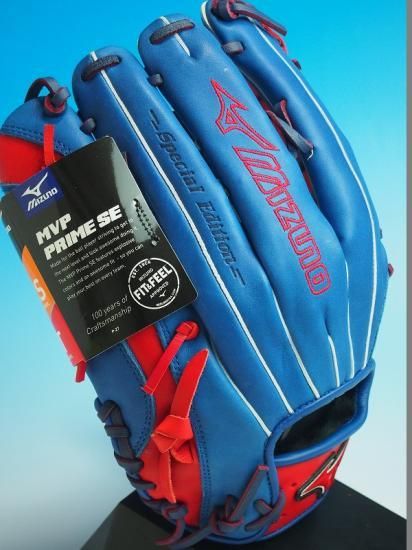 ○USA MIZUNO ミズノ MVP Prime SE 青赤 GMVP1277PSE4○外野手用