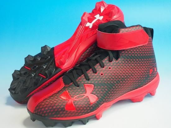 ○Under Armour アンダーアーマーUA Harper One RM○野球スパイク ポイント○黒赤ミドルカット○ブライス・ハーパーモデル -  アメリカ輸入野球用品専門店NEBARU