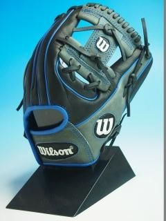 Wilson 軟式用グローブ 黒/青/グレー グローブ