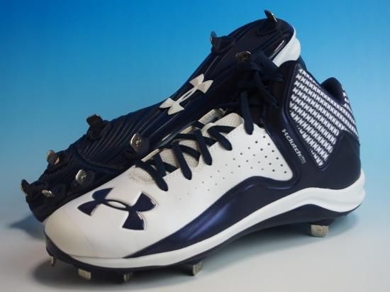 ○Under Armour アンダーアーマー Yard Mid ST 白紺 ○野球スパイク