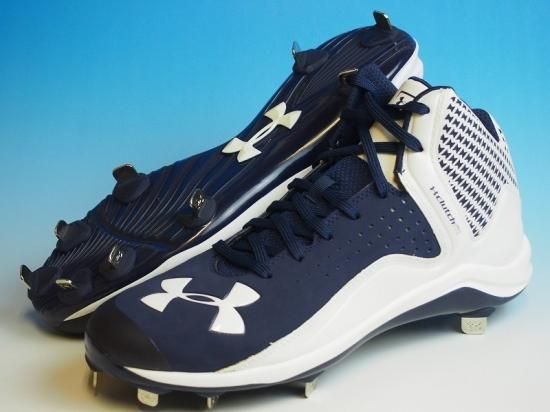 ○Under Armour アンダーアーマー Yard Mid ST 紺白 ○野球スパイク