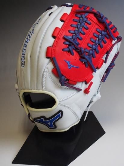 ○USA MIZUNO ミズノ MVP Prime SE3 白赤○硬式野球グローブ 内野手用