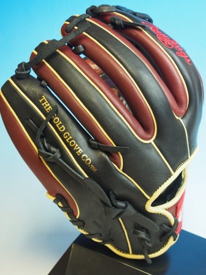 ○USA Rawlings ローリングス Gamer○黒×赤茶○野球グローブ硬式 内