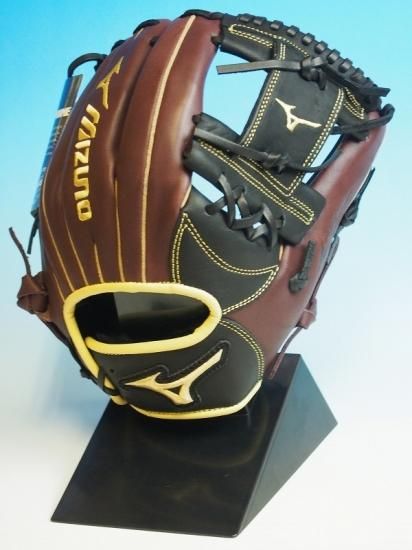 ○USA Mizuno MVP PRIME ミズノ 赤茶×黒○硬式 内野手用Hウェブ 11.75