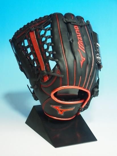 ○USA Mizuno MVP Prime SE8 ミズノ 黒赤○硬式 外野手用Tウェブ 12.75