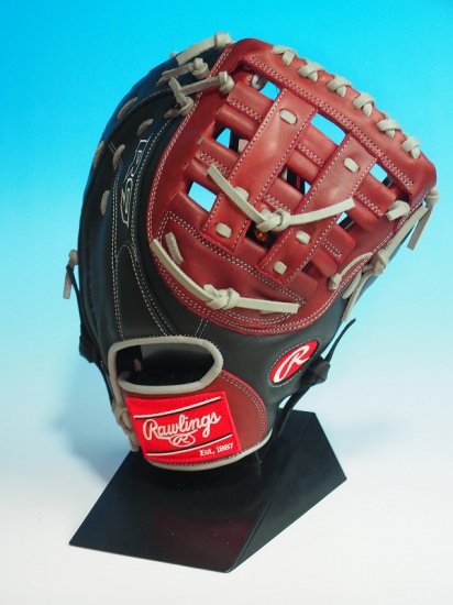 ○USA Rawlings R9 Series ローリングス 黒×赤茶○硬式 ファーストミット○右投○刺繍商標 アメリカ輸入 -  アメリカ輸入野球用品専門店NEBARU