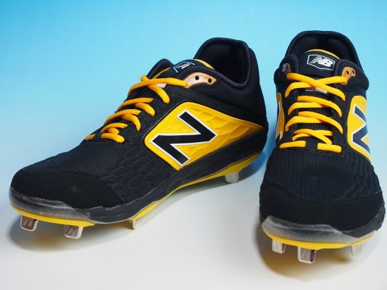 ○New Balance ニューバランス L3000v4○野球スパイク金具メタル○黒黄 ...