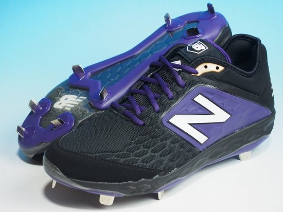 ○New Balance ニューバランス L3000v4○野球スパイク金具メタル○黒紫