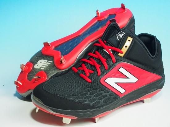 ○New Balance ニューバランス L3000v4○野球スパイク金具メタル○黒赤 