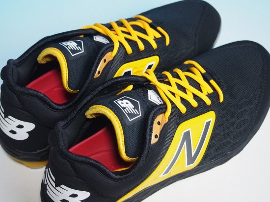 ○New Balance ニューバランス L3000v4○野球スパイク ポイント○黒黄 ...