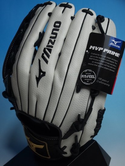 ○USA MIZUNO MVP PRIME ミズノ○硬式 外野手用グローブ 白×黒○左投 12.75インチ 新ロゴ○刺繍商標 アメリカ輸入 -  アメリカ輸入野球用品専門店NEBARU