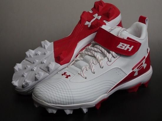 ○Under Armour アンダーアーマーUA Harper 7 Mid RM○野球スパイク ポイント○白赤 ミドルカット○ブライス・ハーパーモデル○アメリカ輸入  - アメリカ輸入野球用品専門店NEBARU