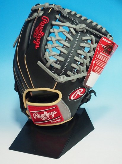 ○USA Rawlings Gamer ローリングス○硬式 内野手用野球グローブＴウェブ 黒グレー○右投 11.75インチ ○刺繍商標 アメリカ輸入  - アメリカ輸入野球用品専門店NEBARU