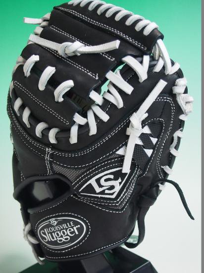 ○Louisville Slugger ルイスビルスラッガー HD9 黒白○硬式 キャッチャーミット33.5インチ○右投○刺繍商標○アメリカ輸入 -  アメリカ輸入野球用品専門店NEBARU