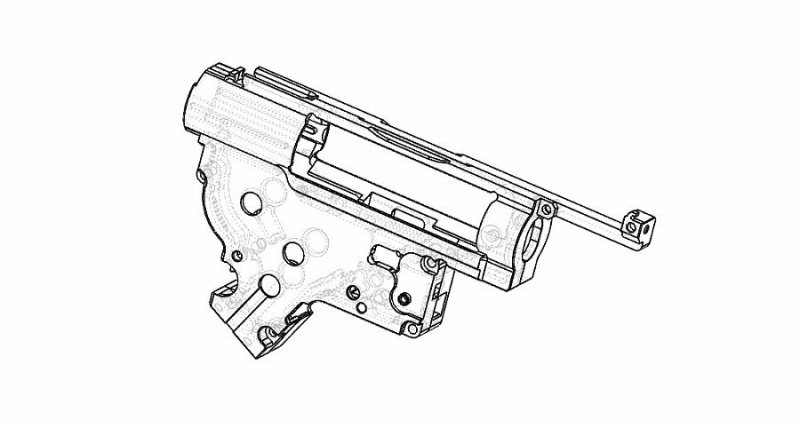 RETRO ARMS CNC gearbox M4,416 TM NGRS (8mm) - G.A.W.ウェブショップ