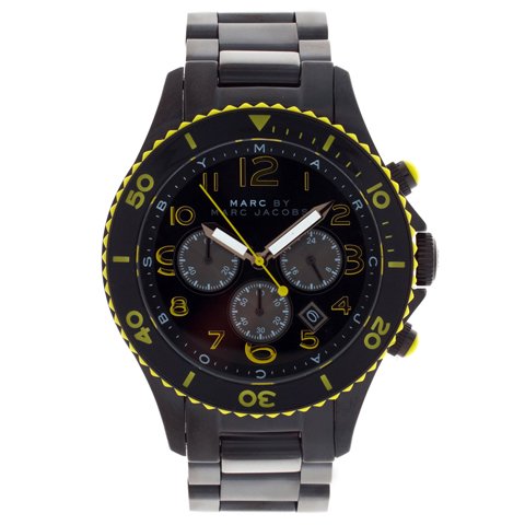マークジェイコブス　メンズ腕時計　ロック　MBM5026　ブラック×イエロー - マークジェイコブスの腕時計専門店のワールドワークショップ