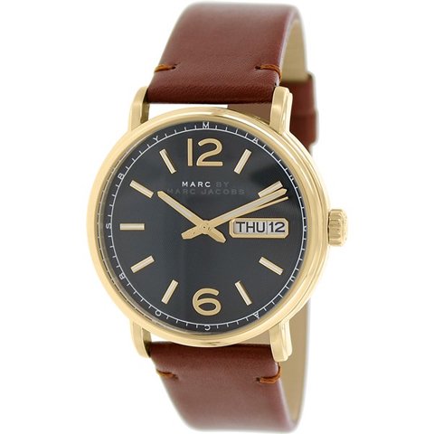 マークジェイコブス メンズ腕時計 ファーガス Mbm5077 ダークグリーン ブラウンレザー マークジェイコブスの腕時計 専門店のワールドワークショップ