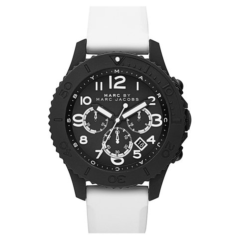 マークジェイコブス メンズ腕時計 ロック MBM5525 ブラック×ホワイト 
