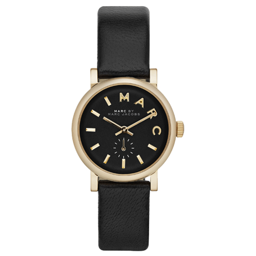 マークバイマークジェイコブス 時計/ベイカー/MBM1273/ブラック×ゴールド×ブラックレザーベルト - マークジェイコブスの腕時計 専門店のワールドワークショップ