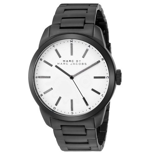 マークジェイコブス　時計　ディロン　MBM5089　ホワイトダイアル×ブラックステンレススチールベルト -  マークジェイコブスの腕時計専門店のワールドワークショップ