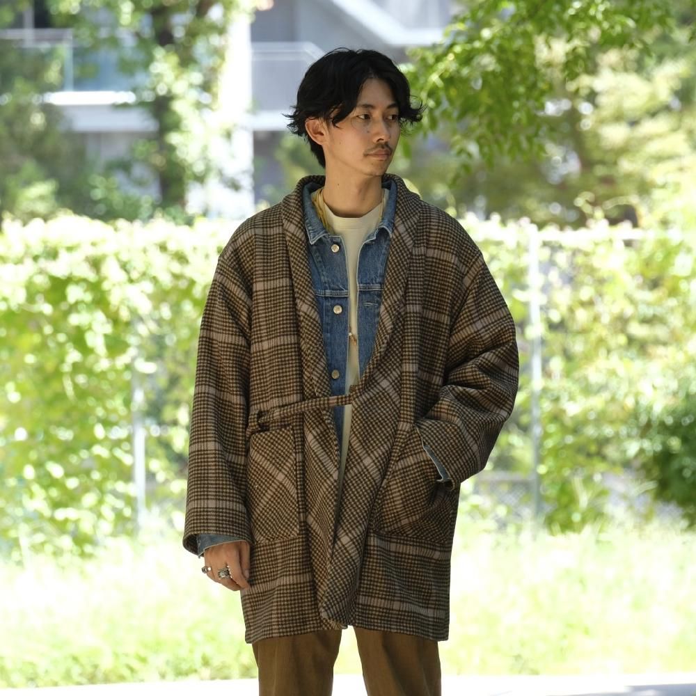 ちゅんメンズ服置き場ATHA BIG CHECK NORAGI COAT