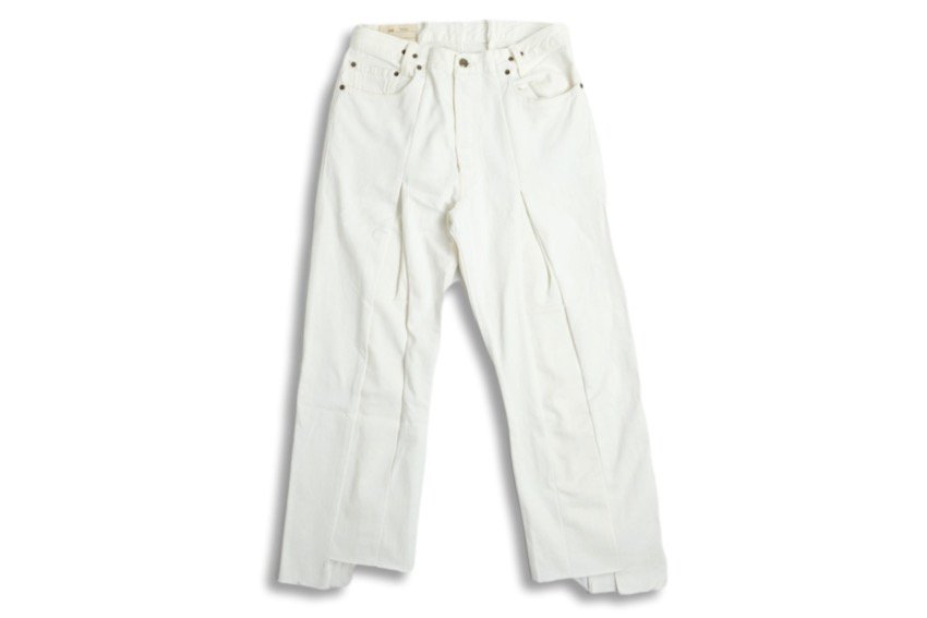 77CIRCA｜77サーカ｜circa make wrap back wide white denim pants RAY COAL  EXCLUSIVE - WHITE｜公式通販｜RAY COAL