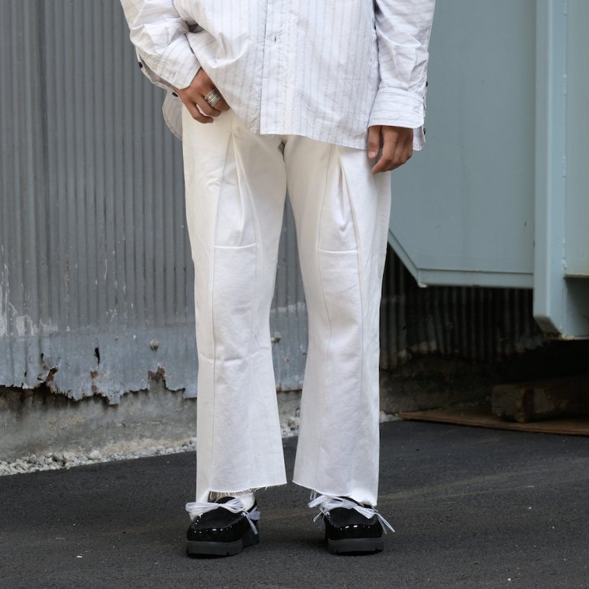 77CIRCA｜77サーカ｜circa make wrap back wide white denim pants RAY