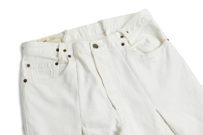 77CIRCA｜77サーカ｜circa make wrap back wide white denim pants RAY COAL  EXCLUSIVE - WHITE｜公式通販｜RAY COAL
