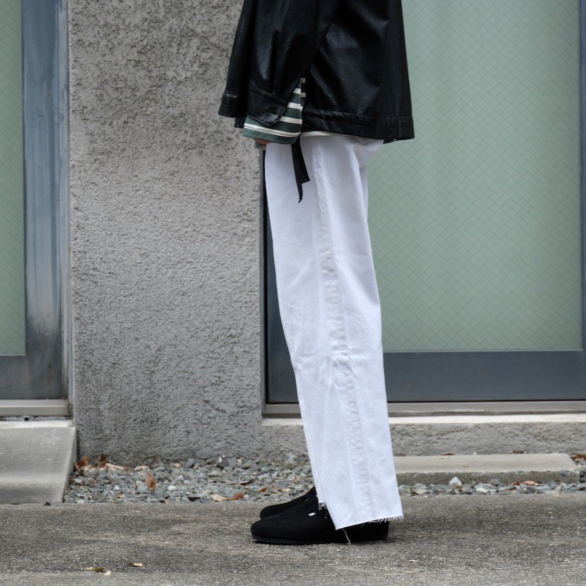 77CIRCA｜77サーカ｜circa make wrap back wide white denim pants RAY