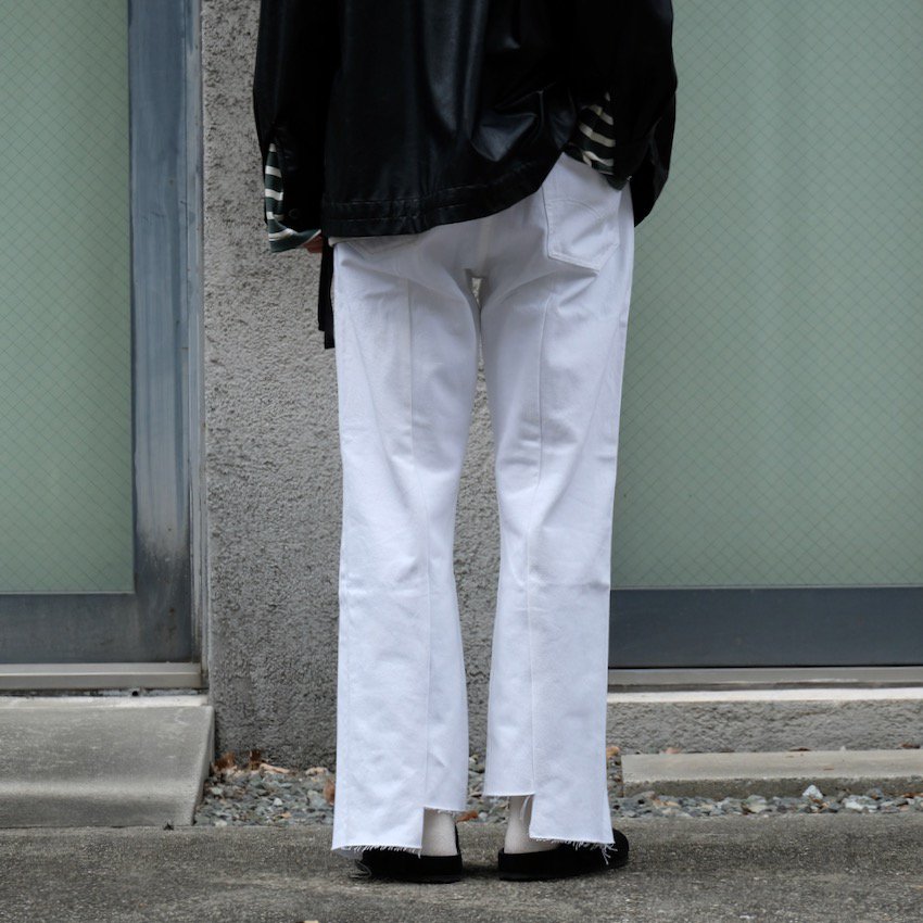 77CIRCA｜77サーカ｜circa make wrap back wide white denim pants RAY COAL  EXCLUSIVE - WHITE｜公式通販｜RAY COAL