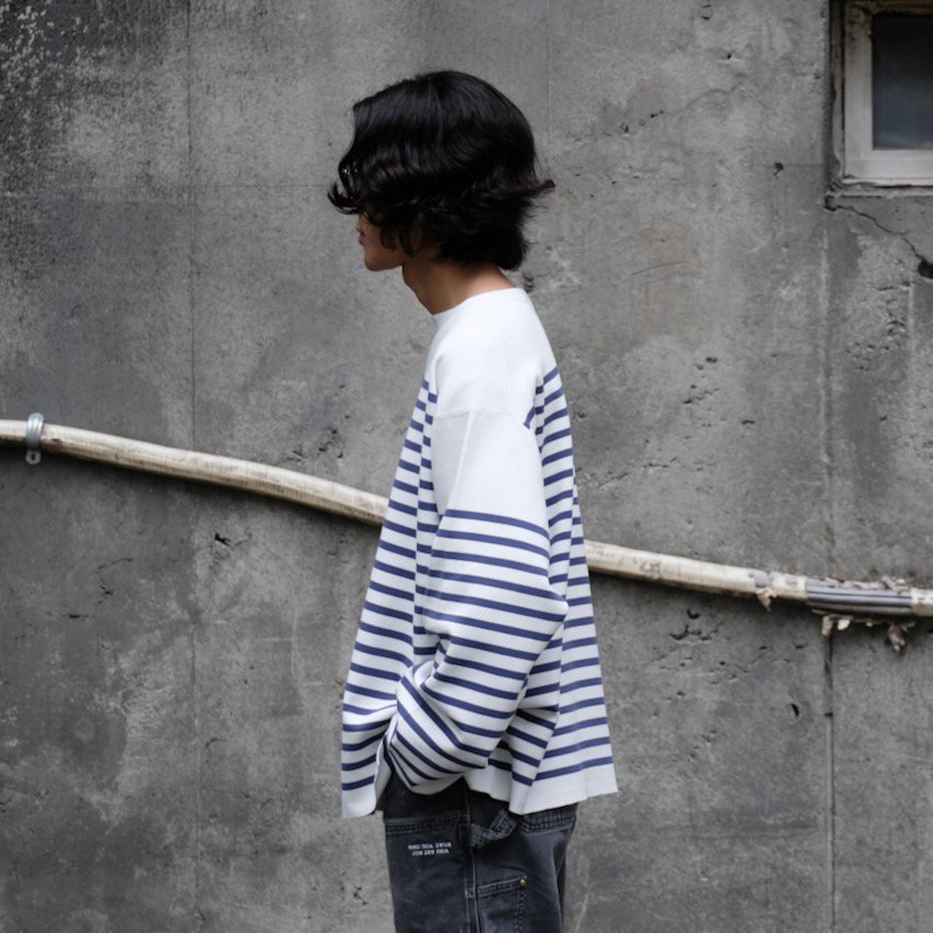 saby｜サバイ｜MILAN RIB BOAT NECK BORDER KNIT｜公式通販｜RAY COAL｜