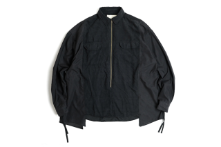<img class='new_mark_img1' src='https://img.shop-pro.jp/img/new/icons6.gif' style='border:none;display:inline;margin:0px;padding:0px;width:auto;' />77circa circa make adjustable width shirt RAY COAL EXCLUSIVE - COTTON SUEDE BLACK