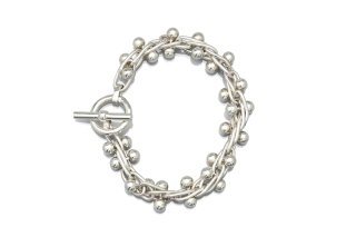 <img class='new_mark_img1' src='https://img.shop-pro.jp/img/new/icons6.gif' style='border:none;display:inline;margin:0px;padding:0px;width:auto;' />FIFTH GENERAL STORE TAXCO SILVER BEADED BRACELET-LARGE