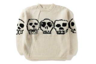 <img class='new_mark_img1' src='https://img.shop-pro.jp/img/new/icons6.gif' style='border:none;display:inline;margin:0px;padding:0px;width:auto;' />niche.MacMahon Knitting Mills - Crew Neck Knit - Line Skulls