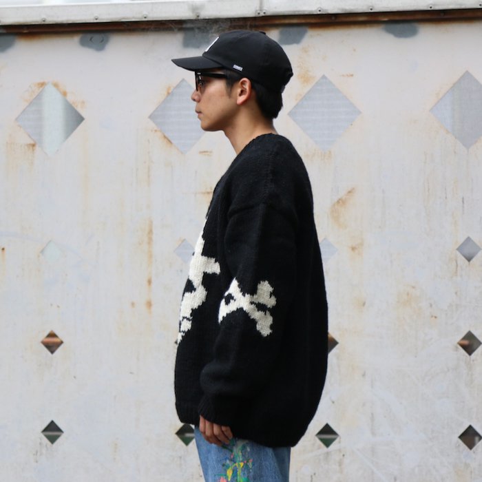 niche.MacMahon Knitting Mills｜マクマホン ニッティングミルズ｜Crew Neck Knit - Bowler Hat  Skull｜公式通販｜RAY COAL｜