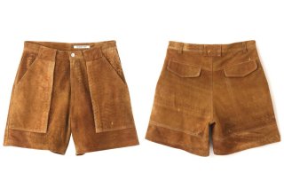 <img class='new_mark_img1' src='https://img.shop-pro.jp/img/new/icons6.gif' style='border:none;display:inline;margin:0px;padding:0px;width:auto;' />SEVEN BY SEVEN W POCKET SUEDE LEATHER SHORT PANTS -SHEEP LEATHER CASHMERE FINISH