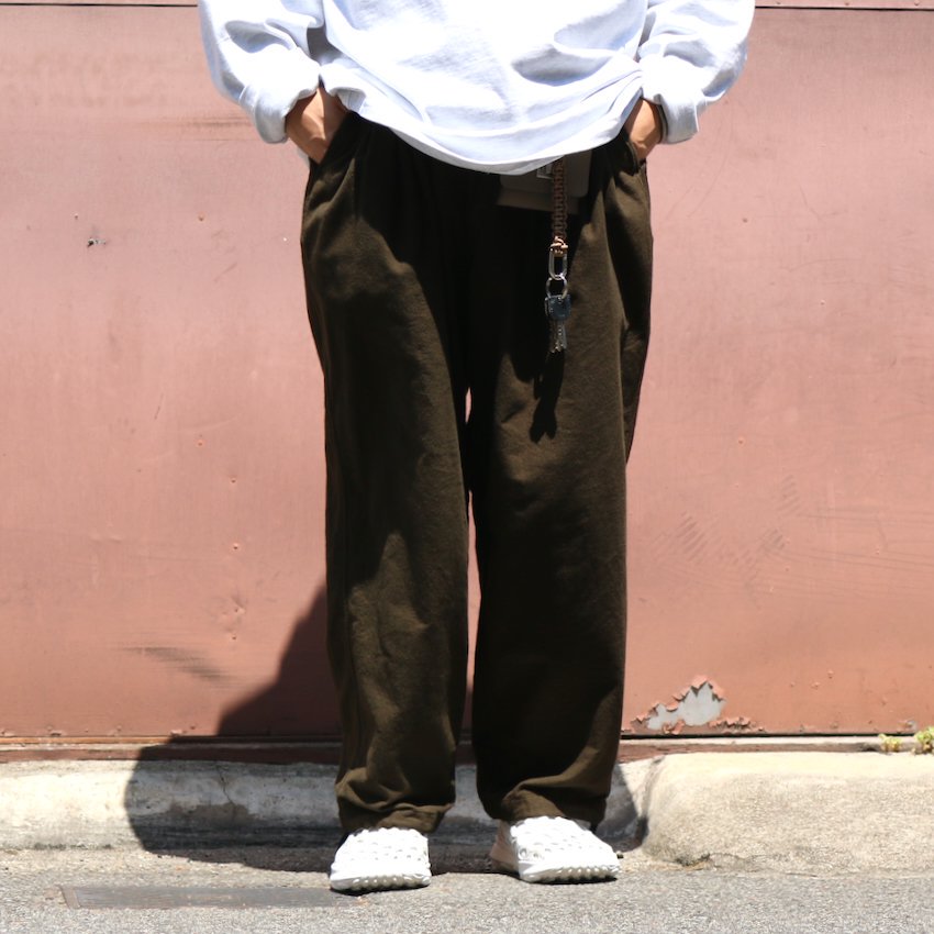 yoko sakamoto｜ヨーコ サカモト｜BRUSHED COTTON TAPERED PANTS - GARMENT DYE｜RAY COAL｜