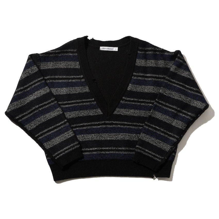 SandWaterr | サンドウォーター | ORGANIZED V NECK BORDER SandWaterr | サンドウォーター | ORGANIZED V NECK BORDER