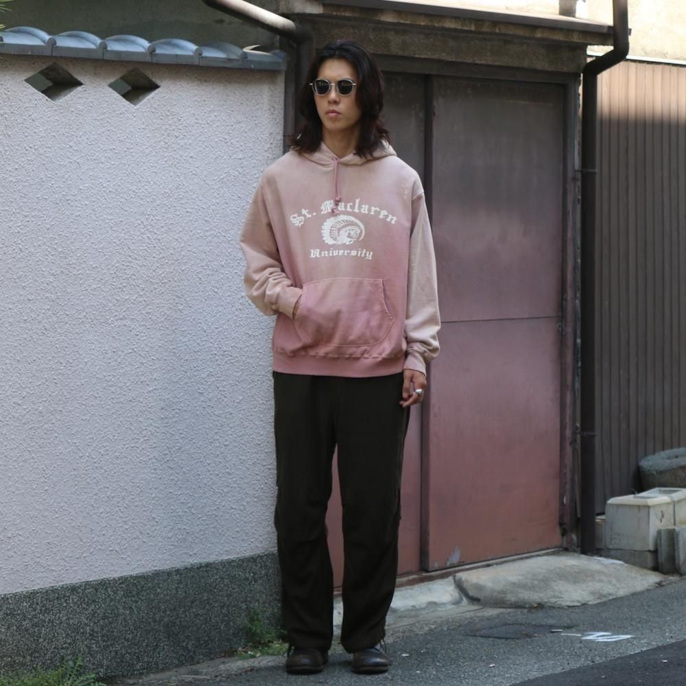 [最終値下げ]BOWWOW バウワウ スウェット 赤 レッドMR.PINK L BOW WOW [バウワウ] ST. MACLAREN UNIV. エイジドスウェット