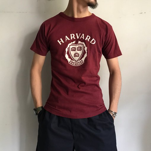 80s' Champion T-Shirt 100％ Cotton HARVARD - Lemontea Online Shop