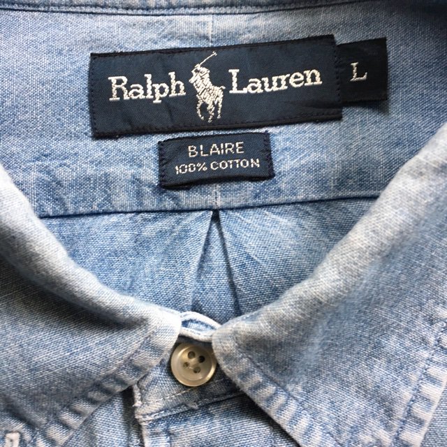 90年代 Ralph Lauren BLAIRE BD Cotton Shirt L - Lemontea Online Shop